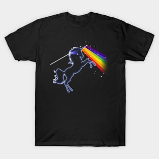 Unicorn Side of the Moon Prism Rainbow T-Shirt